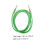 2Pcs Flexible Green Guitar Audio Patch Cables Plastic Copper Wire 10
