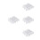 20Pcs Plastic Drawer Grid Dividers White Adjustable Storage Organizers 5