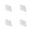 20Pcs Plastic Drawer Grid Dividers White Adjustable Storage Organizers 8