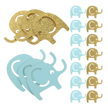 Baby Shower Tischkonfetti Elefant Papier Dekoration Blau