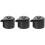3Pcs Pressure Cooker Replacement Valves Black Plastic Stainless Steel 6