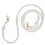 5Pcs White Faux Pearl Bag Chain Strap Durable Bag Extender Replacement 3