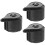 3Pcs Pressure Cooker Replacement Valves Black Plastic Stainless Steel 8