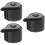 3Pcs Pressure Cooker Replacement Valves Black Plastic Stainless Steel 9