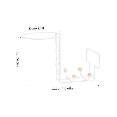 Support Casque Mural Fer Bois PVC Solide Design 2