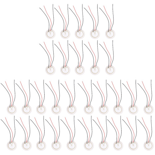 30 Pcs Three-Pole Self-Excited Buzzer 35mm Piezo Disc With Leadwire 1