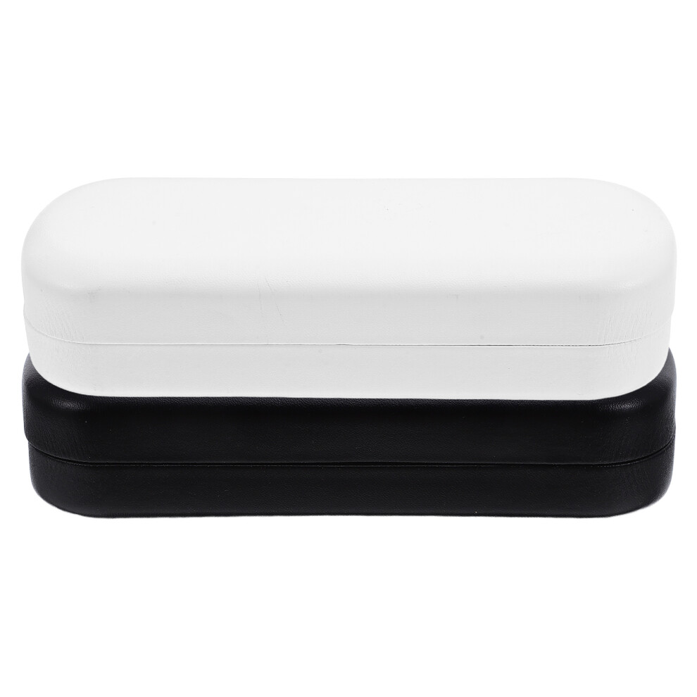 Vaguelly 2Pcs Pu Durable Glasses Storage Case Portable Hard Shell Eyewear Box