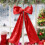 Red Satin Bow Tree Topper 117cm with Long Streamers 4