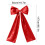 Red Satin Bow Tree Topper 117cm with Long Streamers 5