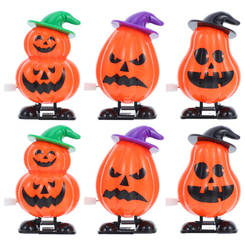 18Pièces Figurines Halloween Citrouilles Mini Wind-Up Safe ABS 1