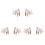 3 Pairs Crawler Stud Earrings Gift 2