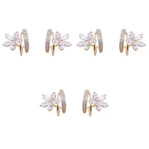3 Pairs Crawler Stud Earrings Gift 2