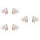 3 Pairs Crawler Stud Earrings Gift 7
