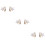 3 Pairs Crawler Stud Earrings Gift 9
