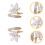 3 Pairs Crawler Stud Earrings Gift 11