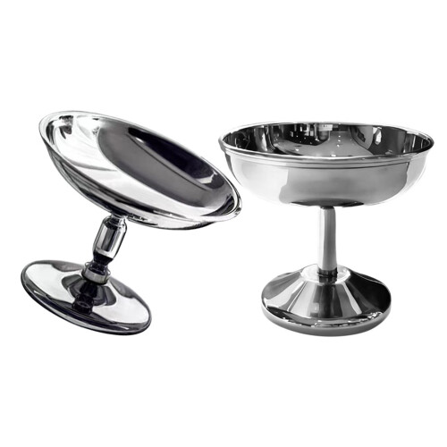 6Pièces Coupes À Pudding Dessert En Métal Brossé Pour