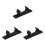 3Pcs Black Handle Clip for Trolley Cart Plastic Grip 5