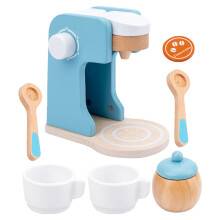 3Sets Holzspielzeug Kaffeemaschine Für Kinder Himmelblau Lernspielzeug