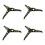 4Pcs Olive Green Artificial Tree Base ABS Stable Stand for Holiday Use 6