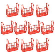 40Stk Rote Plastik Tierkäfig Modelle Für Garten- Und Desktop-Deko