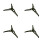 4Pcs Olive Green Artificial Tree Base ABS Stable Stand for Holiday Use 9