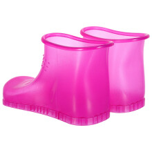 1Pair Rosy PVC Foot Soaking Tub Boots Portable Foot Spa for Home Use