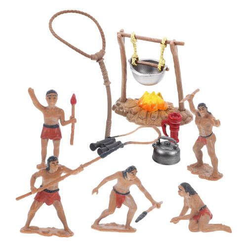 2Ensembles Figurines Plastique Mini Hommes Décor Paysage