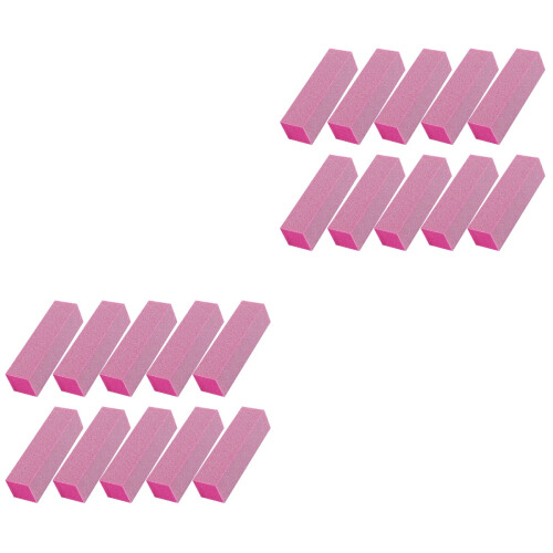 20Pcs Pink Nail Buffer for Shaping and Smoothing Nail Edges 2