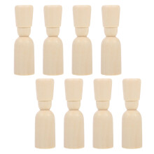 8Pièces Personnages En Bois Naturel Pour Peinture Décoration DIY