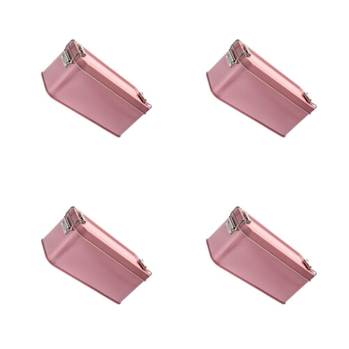 4Pcs Rose Gold Tinplate Cookie Storage Box Sturdy Candy Case with Lid 2
