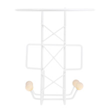 Support Casque Mural Fer Bois PVC Solide Design