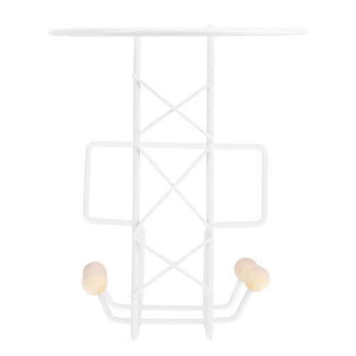 Support Casque Mural Fer Bois PVC Solide Design