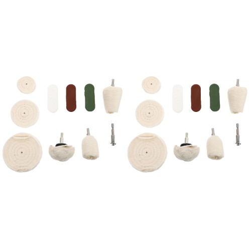 20Pcs Rust-Proof Polishing Wheels White Grinding Cloth Wheels Set 2