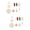 20Pcs Rust-Proof Polishing Wheels White Grinding Cloth Wheels Set 8