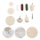 20Pcs Rust-Proof Polishing Wheels White Grinding Cloth Wheels Set 9