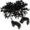Round Black  9mm Cable Clips Secure Fastenings Cables [100 Pack] 1