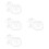12Pcs White Reusable Acrylic Keychain Stencils for DIY 9