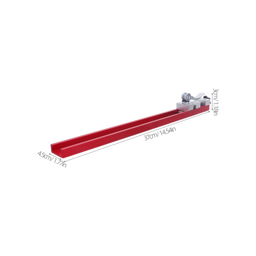 Red Aluminum Circular Saw Guide Rail Base for Precise Wood Cutting 1