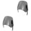 2Pcs Black Motorcycle Windshield ABS Iron Wind Deflector for Motorbike 5