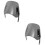 2Pcs Black Motorcycle Windshield ABS Iron Wind Deflector for Motorbike 8