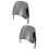 2Pcs Black Motorcycle Windshield ABS Iron Wind Deflector for Motorbike 9