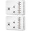 2Sets White ABS Rv Thermostat Replacement for Camper Wall Heat/cool 5