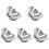 10Pcs Silver Stainless Steel Multi-Function Mixing Bowls Stackable 4