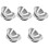 10Pcs Silver Stainless Steel Multi-Function Mixing Bowls Stackable 5