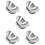 10Pcs Silver Stainless Steel Multi-Function Mixing Bowls Stackable 10