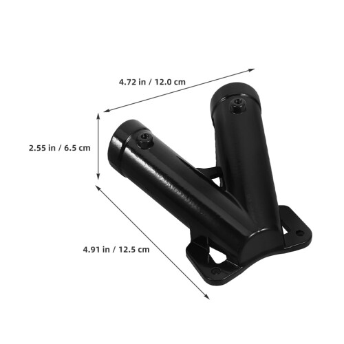 Support de fixation pour mât double de drapeau en alliage d'aluminium (2 jeux) 1
