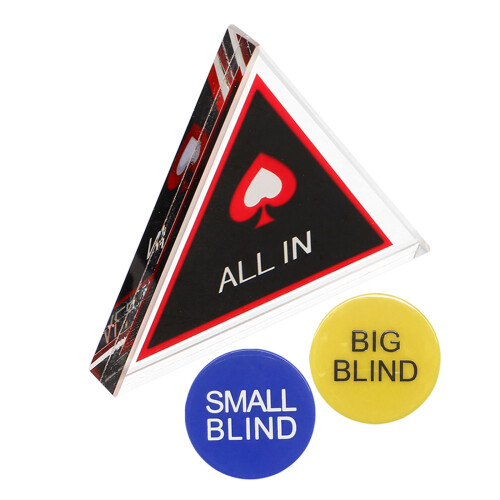 5St Assorti Poker Accessoires Met Double Layer Chips En Dealer Button 1