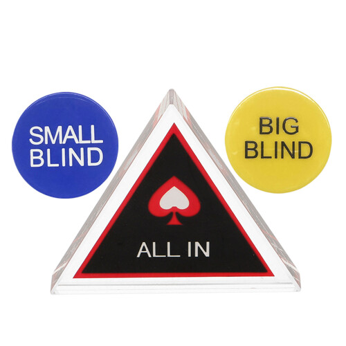 5St Assorti Poker Accessoires Met Double Layer Chips En Dealer Button 2