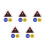 5St Assorti Poker Accessoires Met Double Layer Chips En Dealer Button 5