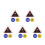 5St Assorti Poker Accessoires Met Double Layer Chips En Dealer Button 8